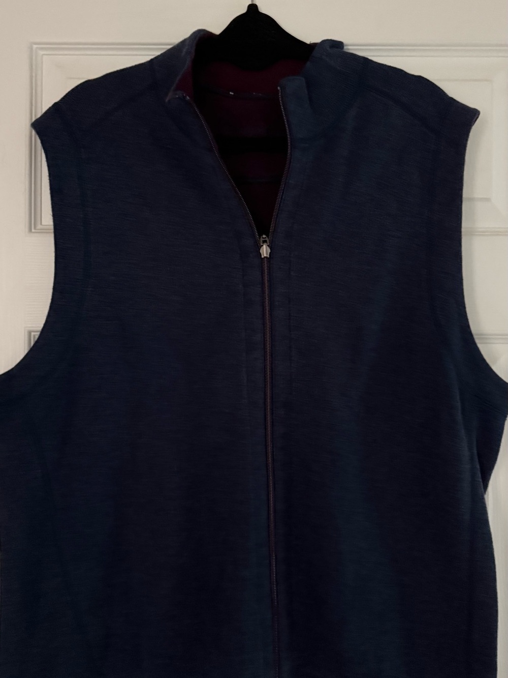 Tommy Bahama Navy Zip-Front Sleeveless Vest